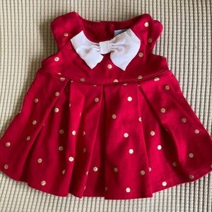 Maggie & Zoe Red w/Gold Polka Dots Dress